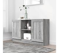 TJROO Credenza Vetrina con Ante 120x30,5x70 cm Armadietto con Ante Credenza Espositore Mobile da Salotto Mobile Alto Mobiletto Ingresso Legno ingegnerizzato, MDF Grigio Sonoma