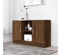 TJROO Credenza Vetrina con Ante 120x30,5x70 cm Mobile Contenitore Armadietto con Ante Credenza Espositore Mobile da Salotto Mobile Alto Mobiletto Ingresso Legno ingegnerizzato, MDF Rovere Marrone