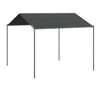 TJROO Gazebo da Giardino Tenda a Baldacchino in Acciaio e Tessuto 3x3x2,5 m Antracite Tenda da Sole Per Esterno Balcone Resistente all'acqua Tenda da Giardino Pergole Per Cortile
