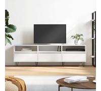 TJROO Mobile Porta TV Bianco 150x30x44,5cm Legno Multistrato y Ferro Mobiletto TV Armadio TV Consolle TV Mensola Sotto TV Mobile Televisione Mobile Basso con Ante Mobile TV Vetrina