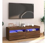 TJROO Mobile Porta TV con Luci LED Rovere Marrone 120x35x40cm Legno Multistrato Armadio con Led Mobile Salone Mobile con Ante Mobile Sotto TV Consolle TV Mobile Televisore Mobile TV Vetrina