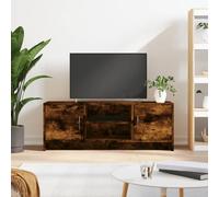 TJROO Mobile Porta TV Rovere Fumo 102x30x37,5cm Legno Multistrato Mobile Basso con Ante Mobile TV Vetrina Mobile con Ante Consolle TV Mensola Sotto TV Mobile Televisione