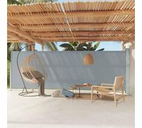 TJROO Tenda da Sole 180x600 cm Tende da Veranda da Giardino Retrattile Paravento Laterale Pannelli Laterali Parasole Tenda Laterale per Patio e Balcone Grigio Tessuto Chiusura Automatica