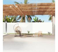 TJROO Tenda da Sole 200x1200 cm Tenda Laterale Avvolgibile Retrattile Tende da Esterno Separe Divisorio Esterno Tenda a Rullo per Esterno per Patio Crema Tessuto Avvolgimento Automatico