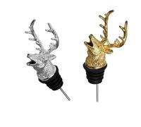 TJUSPIRIT 2 versatori per vino con testa di alce in acciaio inox, per bottiglie di vino, olio d'oliva, regalo decorativo per gli amanti del vino