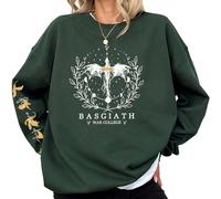 TJYES Basgiath War College Fourth Wing Felpa stile Fantasy Dragon Ride Felpa Donna Pullover felpe con cappuccio, Verde, XXL
