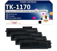 TK-1170 Cartuccia Toner di Ricambio Compatibile per Kyocera ECOSYS M2040dn M2540dn M2640idw Stampante, alta Capacità 7200 Pagine,Black-4 pack