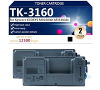 TK-3160 Cartuccia Toner Compatibile per Kyocera ECOSYS M3040idn M3540idn Stampante, Nitida e Trasparente, Rapida da Installare,Black-2 pack