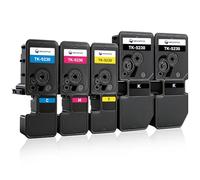 TK-5230 Cartucce Toner Compatibile con Toner Kyocera TK5230 TK-5220 TK5220 | 5 Pack, Compatibile con stampante Kyocera ECOSYS M5521cdw M5521cdn P5021cdn P5021cdw TK-5230K TK-5230C TK-5230Y TK-5230M