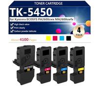 TK-5450 Cartuccia Toner Compatibile per Lexmark MS310d MS310dn MS315dn MS410dn MS415dn MS510dn MS610de Stampante, Alta Resa 4100 Pagine,BCMY-1 pack