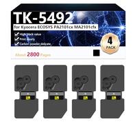 TK-5492 Cartuccia Toner di Ricambio Compatibile per Kyocera ECOSYS PA2101cx MA2101cfx Stampante, Elevata Capacità 2800 Pagine, Facile da Installare,Black-4 pack