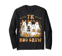 TK Boo Crew Halloween TK Teacher Floral Ghost Trick or Teach Maglia a Manica