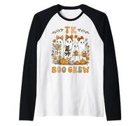 TK Boo Crew Halloween TK Teacher Floral Ghost Trick or Teach Maglia con Maniche Raglan