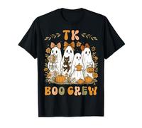 TK Boo Crew Halloween TK Teacher Floral Ghost Trick or Teach Maglietta