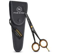 TK FIVE STAR Midnight Premium Forbici da Parrucchiere e Barbiere 6,5" Ultra Affilate, per Donna e Uomo, Parrucchieri Professionisti e Bambini, per Capelli Fini e Spessi, Lama Micro-Dentata, Antiruggine