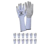 TK Gloves Shark Blue LONG/guanti di montaggio, protezione antitaglio con polsino allungato/taglia 10, 12 paia/guanti di montaggio/guanti antitaglio guanti da lavoro