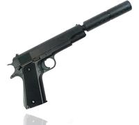 TK Gruppe Timo Klingler 1X Adulto 6 mm Pistola Costume Carnevale come agente segreto, Lara Croft, SWAT, Tomb Raider, polizia