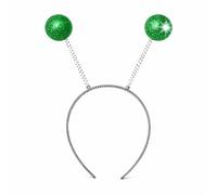 TK Gruppe Timo Klingler Cerchietto per capelli con farfalla, con pompon, alieno, coccinella, carnevale e carnevale, per adulti e bambini e costumi da notte (verde)