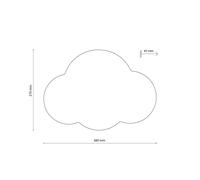 TK Lighting Applique Cloud, beige, acciaio, luce indiretta, 38 x 27 cm TK Lighting