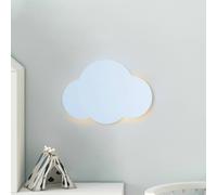 TK Lighting Applique Cloud, blu, acciaio, luce indiretta, 38 x 27 cm TK Lighting