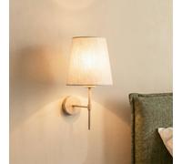 TK Lighting Applique Elizabeth, sabbia/beige, lino, altezza 39 cm, E27 TK Lighting