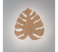 TK Lighting Applique Folah, legno chiaro, 40 x 35 cm, a forma di foglia TK Lighting