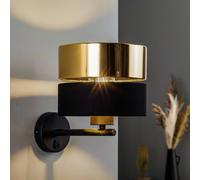 TK Lighting Applique Hilton, nero/oro TK Lighting