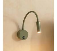 TK Lighting Applique Lagos, verde oliva/nero, G9, altezza 45 cm, metallo TK Lighting