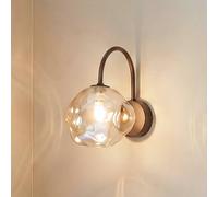 TK Lighting Applique Lava, marrone, vetro, altezza 21 cm, G9 TK Lighting