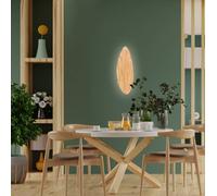 TK Lighting Applique Lehti, legno chiaro, 51 x 18 cm, a forma di foglia TK Lighting