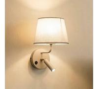 TK Lighting Applique Maja, sabbia, tessuto, lampada da lettura, altezza 25 cm TK Lighting