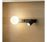 TK Lighting Vox lampada da parete 2x10 W nero 10152