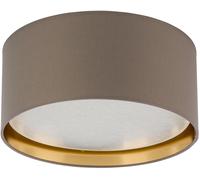 Plafoniera Tondo Tessuto Ø45cm Beige Oro Blendarm 4x E27 Deckenleuchte Soggiorno