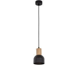 TK Lighting Cairo lampada sospesa 1x15 W nero-legno 4894