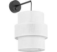 TK Lighting Calisto lampada da parete 1x15 W bianco-nero 5956