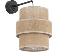 TK Lighting Calisto lampada da parete 1x15 W nero-beige 5400