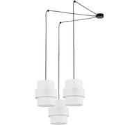 TK Lighting Calisto lampada sospesa 3x15 W bianco-nero 5975