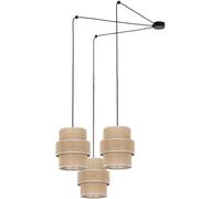 TK Lighting Calisto lampada sospesa 3x15 W nero-beige 5403