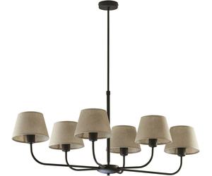 TK Lighting Chicago lampada sospesa 6x60 W nero 3999