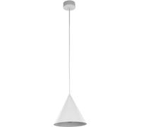TK Lighting Lampada a sospensione Cono, bianco, Ø 19 cm, acciaio, 1 luce TK Lighting