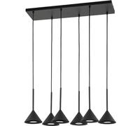 TK Lighting Cono lampada sospesa 6x10 W nero 10306
