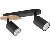 TK Lighting Cover lampada da soffitto 2x10 W nero 4674