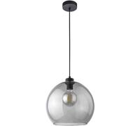 TK Lighting Lampada a sospensione Cubus, grigio fumo, vetro, Ø 30 cm, E27 TK Lighting