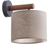 TK Lighting Deva Nature lampada da parete 1x15 W nero-grigio-legno-beige 6106
