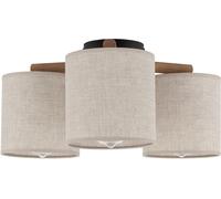 TK Lighting Plafoniera Deva, tessuto, 3 luci TK Lighting