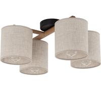 TK Lighting Plafoniera Deva, 4 luci, tessuto TK Lighting