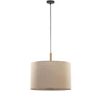 TK Lighting Deva Nature lampada sospesa 1x15 W nero-grigio/cenere-legno-beige 6107