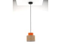 TK Lighting Duo lampada sospesa 1x15 W nero-arancione 3255