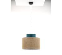 TK Lighting Duo lampada sospesa 1x15 W nero-verde 3256