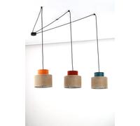 TK Lighting Duo lampada sospesa 3x15 W nero-blu-rosso-arancione 3140
